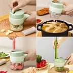 Tritatutto elettrico 4 in 1 senza fili verde