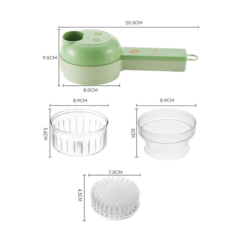Tritatutto elettrico 4 in 1 senza fili verde