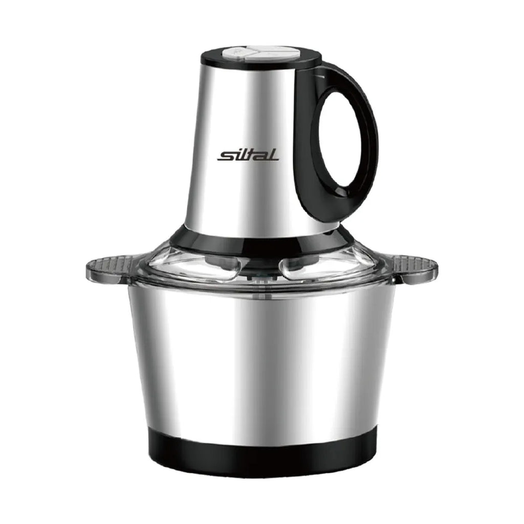 Tritacarne elettrico in acciaio inox da 3,8 litri con coperchio trasparente