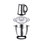 Tritacarne elettrico in acciaio inox da 3,8 litri con coperchio trasparente